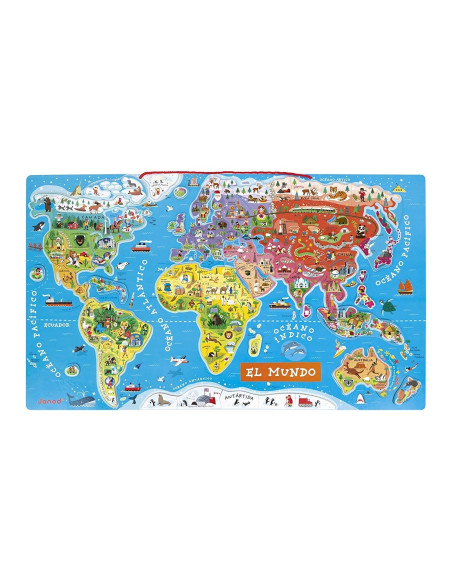 JANOD - PUZZLE MAGNETICO DEL MUNDO 92PZS