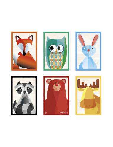 JANOD - 6 CUBOS DE MADERA EL BOSQUE