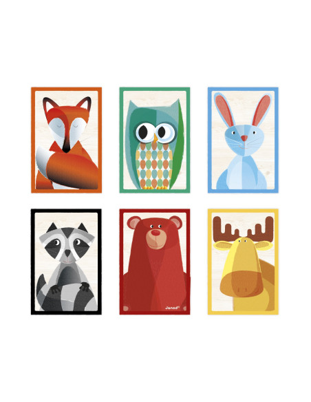 JANOD - 6 CUBOS DE MADERA EL BOSQUE