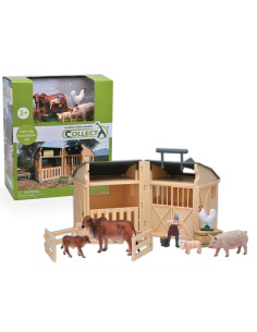 DEQUBE - GRANJA CON ANIMALES , FIGURA Y ACCESORIOS