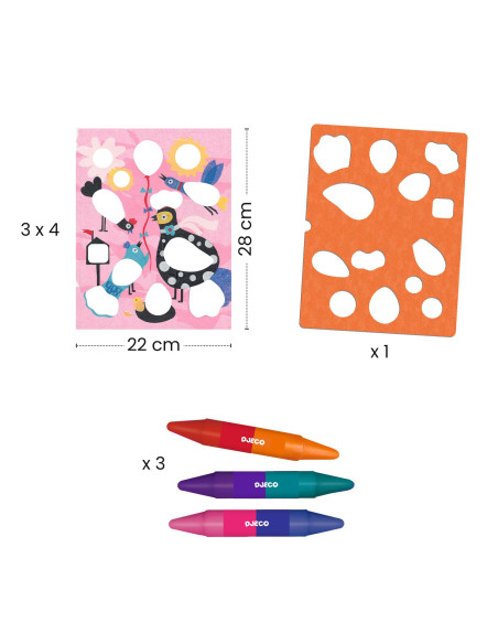 DJECO - DIBUJOS PARA COLOREAR BIRDIE