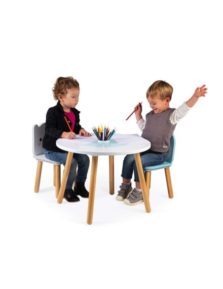 JANOD - MESA Y 2 SILLAS MADERA MESA:60X47/SILLA:29X27X49CM