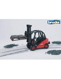 Vehiculo Carretilla Linde Gabelstapler Con 2 Palets 29X9X 22 Cm 2