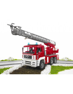 Camion Bomberos Man Tga con escalera luz y sonido 47X17X24 Cm