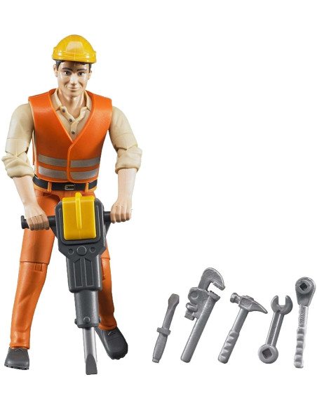BRUDER- HOMBRE CONSTRUCCION CON ACCESORIOS