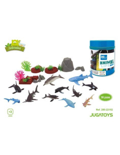 Figuras animales Marinos en bote 30 pzas