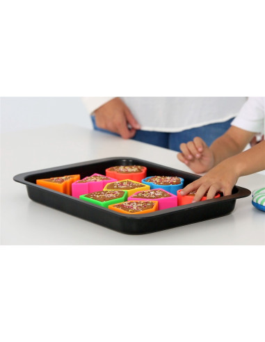 DENA - 6 KIDS + 6 CASAS COLORES DE SILICONA