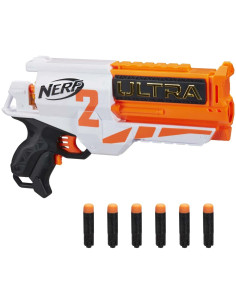 Pistola Nerf ultra two automatica y capacidad para 6 dardos distancia hasta 36m