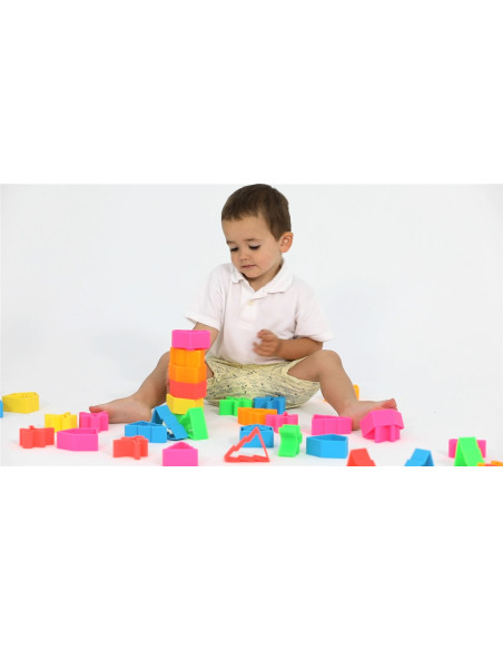 DENA - 6 KIDS + 6 CASAS + 6 ARBOLES COLORES SILICONA