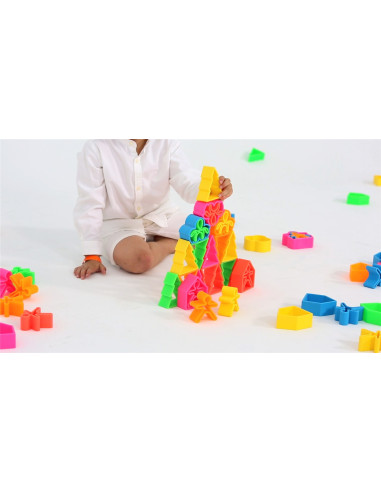 DENA - 6 KIDS + 6 CASAS + 6 ARBOLES COLORES SILICONA