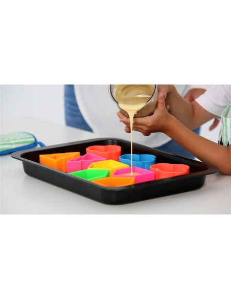 DENA - 6 KIDS + 6 CASAS + 6 ARBOLES COLORES SILICONA