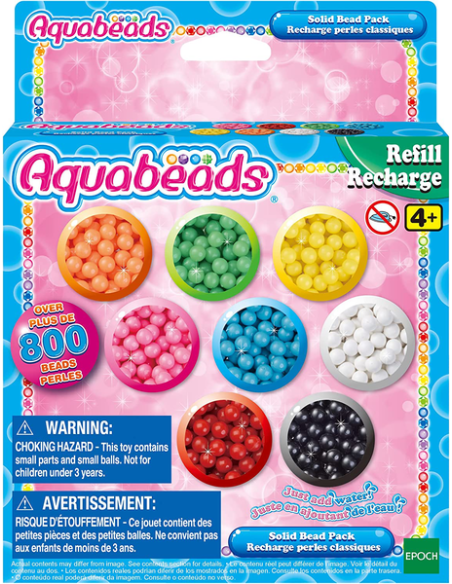 Aquabeads Set de abalorios sólidos ¡con más de 800 abalalorios!