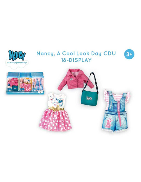 Ropa Nancy un día de look cool. Vestido unicornio. (Exp 18 piezas)