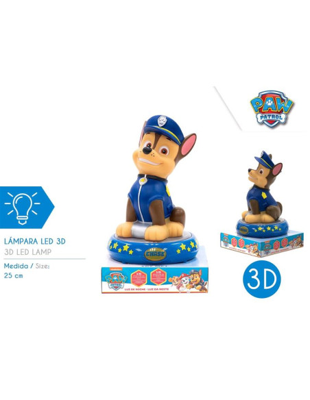Lámpara De Noche Paw Patrol Figura 3D Chase