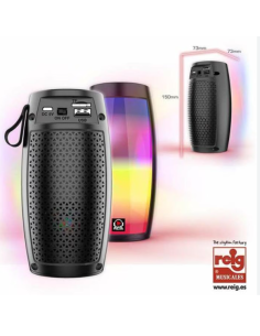 Altavoz bluetooth 5w con luz y entrada usb 16x8.20x8.20 cm
