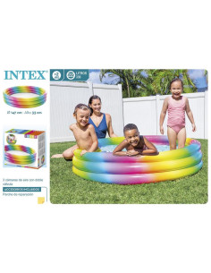 Piscina hinchable 3 aros Multicolor 147x33 cm (Capacidad 330 litros) (+ 2 años)