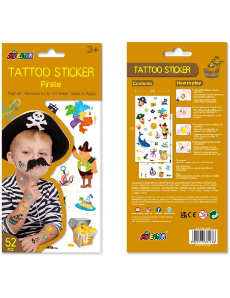 AVENIR - TATTOS GRANDES PIRATAS 2HOJAS