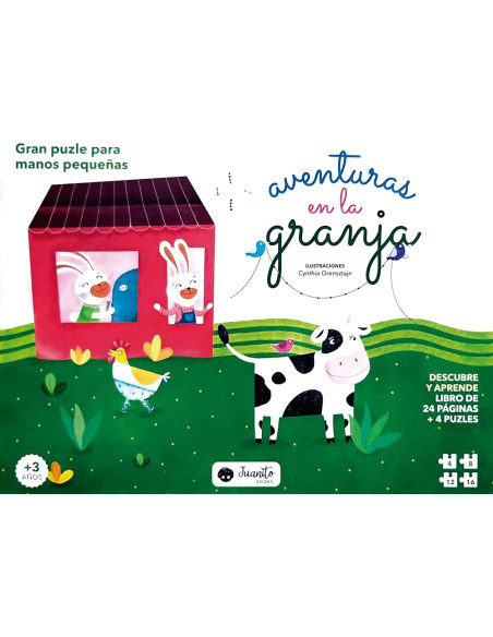JUANITO BOOKS - AVENTURAS EN LA GRANJA PUZZLE PROGRESIVO 4/8/12/16 PZS