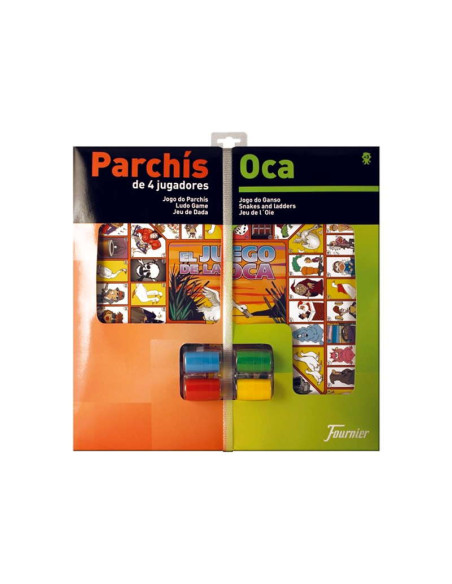 TABLERO PARCHIS-OCA 4 JUGADORES +FICHAS 40X40CM