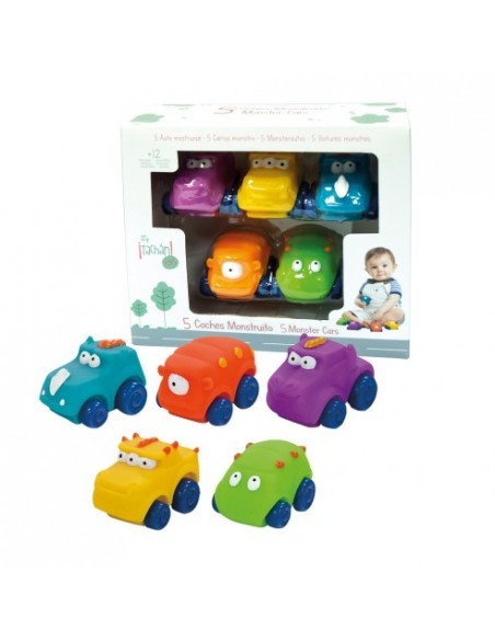 TACHAN - SET DE 5 COCHES MINI MONSTRUOS