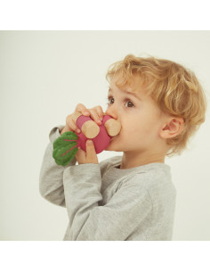 OLIandCAROL - COCHECITO MORDEDOR DE CAUCHO NATURAL REMOLACHA