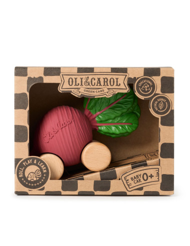 OLIandCAROL - COCHECITO MORDEDOR DE CAUCHO NATURAL REMOLACHA