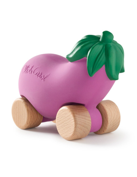 OLIandCAROL - COCHECITO MORDEDOR DE CAUCHO NATURAL BERENJENA