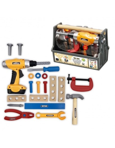 TACHAN - CAJA DE HERRAMIENTAS CON ASA Y 22 PZS