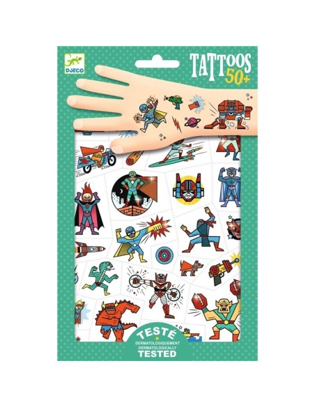 DJECO - TATUAJES HEROES CONTRA VILLANOS