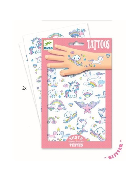 DJECO - TATUAJES UNICORNIOS 2 HOAS