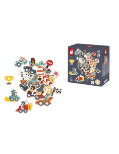 JANOD - IMANES DE COCHES DE CARRERAS 24 PIEZAS