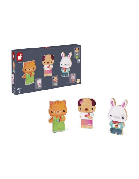 JANOD - 3 ANIMALES DIVERTIDOS MAGNÉTICOS