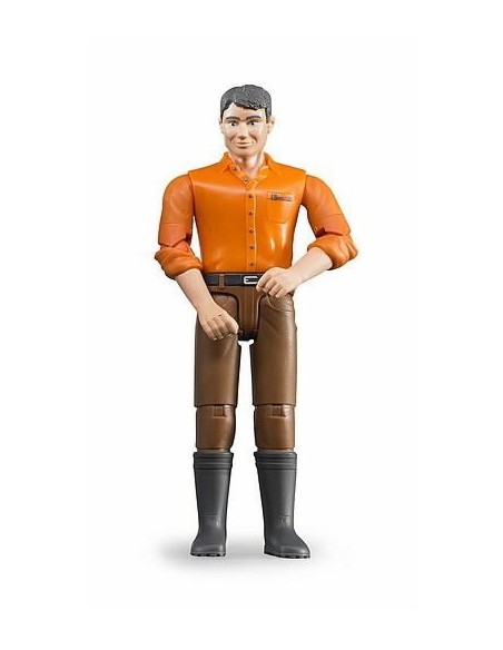 BRUDER - FIGURA HOMBRE CON PANTALÓN MARRÓN