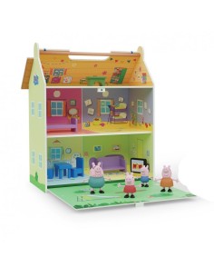 PEPPA PIG: CASA DE MADERA CON 4 PERSONAJES