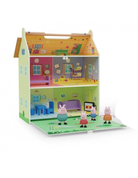 PEPPA PIG: CASA DE MADERA CON 4 PERSONAJES