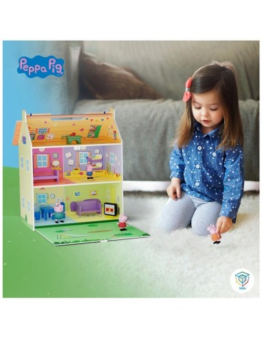 PEPPA PIG: CASA DE MADERA CON 4 PERSONAJES