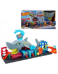 MATTEL - HOT WHEELS  CITY TUNEL DE LAVADO CON TIBURÓN