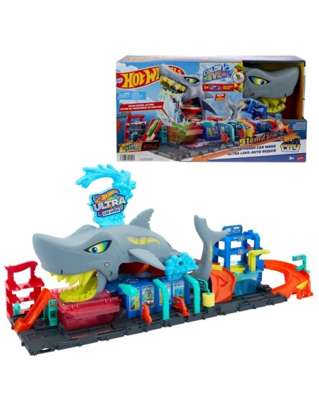 MATTEL - HOT WHEELS  CITY TUNEL DE LAVADO CON TIBURÓN