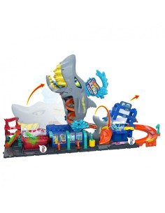 MATTEL - HOT WHEELS  CITY TUNEL DE LAVADO CON TIBURÓN 2