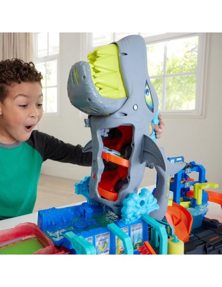 MATTEL - HOT WHEELS  CITY TUNEL DE LAVADO CON TIBURÓN