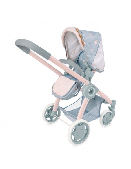 DECUEVAS - COCHE MUÑECA 3X1 PLEGABLE CON MOCHILA COCO 70x41x62CM