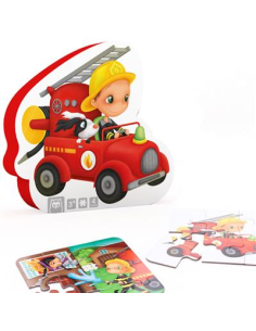 PUZZLE EVOLUTIVO BOMBEROS 4 EN 1