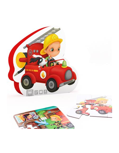 PUZZLE EVOLUTIVO BOMBEROS 4 EN 1