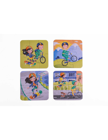 PUZZLE EVOLUTIVO RIDERS 4 EN 1