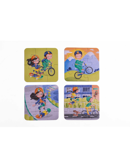 PUZZLE EVOLUTIVO RIDERS 4 EN 1