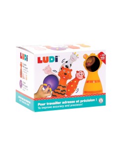 LUDI - JUEGO DE BOLOS DE GOMA  ANIMALES