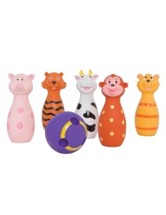 LUDI - JUEGO DE BOLOS DE GOMA  ANIMALES 2