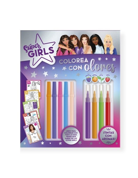 IMAGILAND - SUPER GIRLS COLOREA CON OLORES