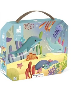 JANOD - PUZZLE DE LOS ANIMALES MARINOS - 36 PIEZAS