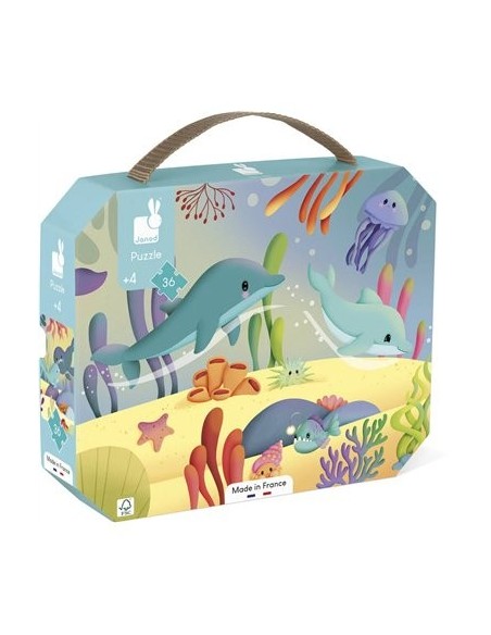 JANOD - PUZZLE DE LOS ANIMALES MARINOS - 36 PIEZAS